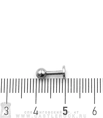 Лабрет Сталь с Шариком 1,6 х 6 х 4