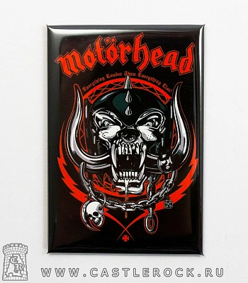 магнит прямоугольный motorhead "everything louder than everyone else"