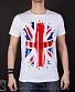 футболка флаг великобритании (потертости, белая)