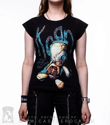 женская футболка korn "the serenity of suffering" (кукла)