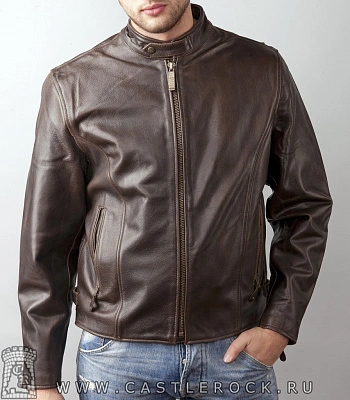 мото-куртка first с боковыми молниями (коричневая)