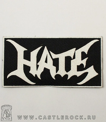 нашивка hate (лого белое)