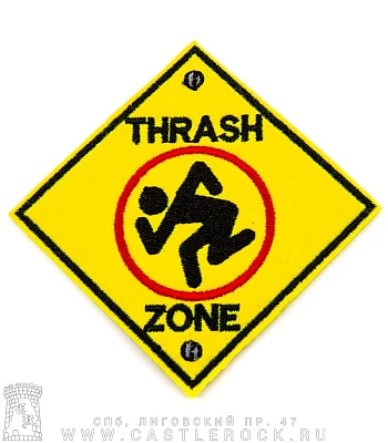 нашивка dirty rotten imbeciles "thrash zone" (d.r.i., вышивка)