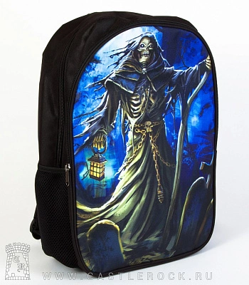 рюкзак принт скелет с фонарем