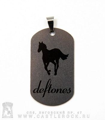 жетон с гравировкой deftones "white pony"