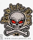 нашивка термо череп и кости "bad to the bone" (вышивка)