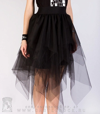 юбка из фатина черная (клинья)