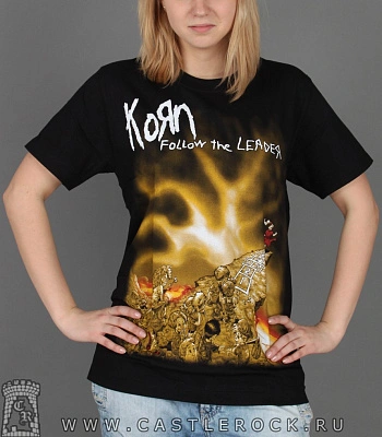 футболка korn "follow the leader" (принт большой)