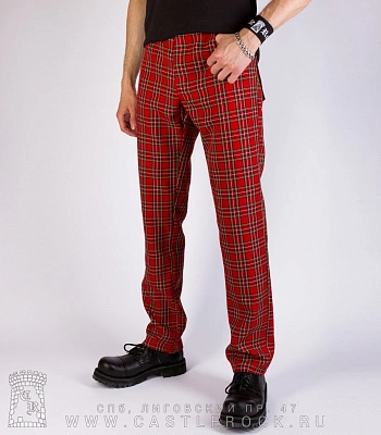 брюки клетка красная (средняя) 