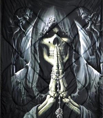 одеяло молящийся скелет