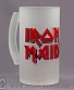 кружка пивная стеклянная iron maiden (лого)
