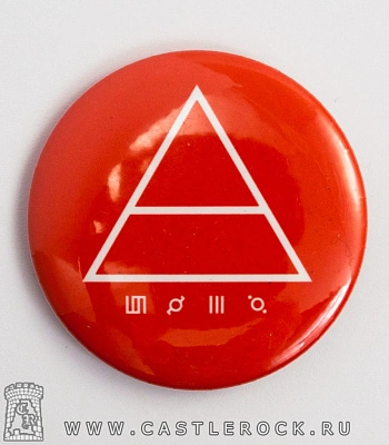 значок 30 seconds to mars (триада, красный)