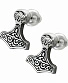 серьги alchemy gothic (алхимия готик) e384 thor hammer