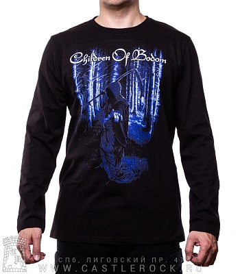 футболка children of bodom (смерть, принт синий) д/р