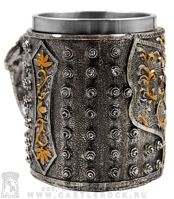 кружка череп рыцаря со львом