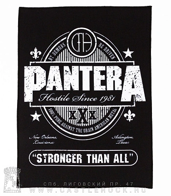 нашивка на спину pantera "stronger than all"