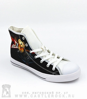 кеды череп с гитарами