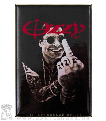 магнит прямоугольный ozzy osbourne показывает fuck