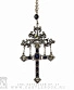 подвес alchemy gothic (алхимия готик) p566 the hanging cross of pressburg (камни синие)