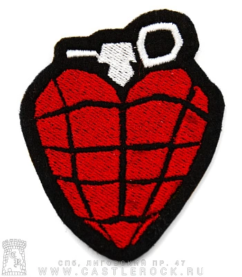нашивка green day "american idiot" (граната, вышивка)