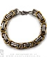 браслет стальной бисмарк (золотистые вставки, 10 мм)