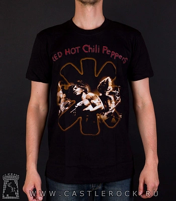 футболка red hot chili peppers (группа в лого)