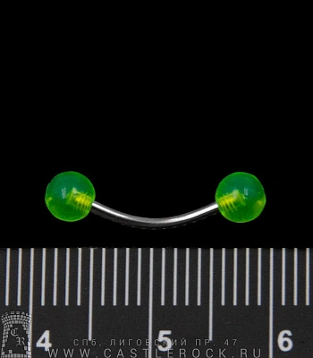 Микробанан Сталь с Акриловыми Шариками (желтыми) 1,2 х 10 х 4/4