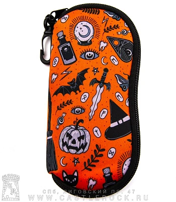чехол для очков черепа и ведьминские символы