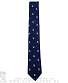 галстук черепа и кости мелкие (синий, узкий)