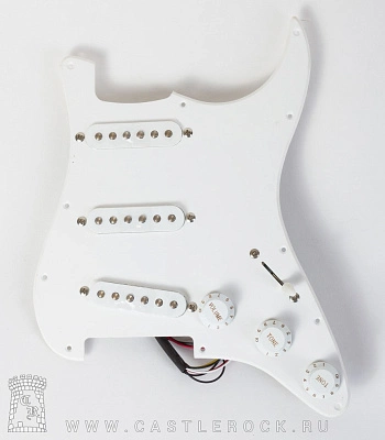 защитная накладка для электрогитары в сборе strat xl-1008 3s (белая)