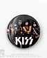 значок kiss (группа, серый)