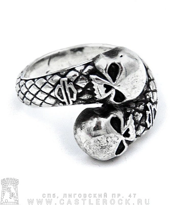 кольцо harley-davidson (черепа, разъемное)