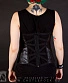 корсет черный со шнуровкой спереди (к/з)
