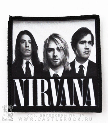 нашивка nirvana (группа, ч/б)