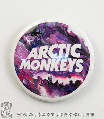 значок arctic monkeys (лого, фиолетовый)