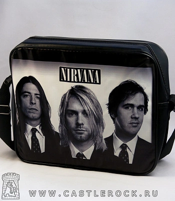 сумка к/з nirvana (группа, ч/б)