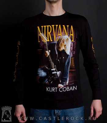 футболка nirvana kurt cobain (c гитарой) д/р