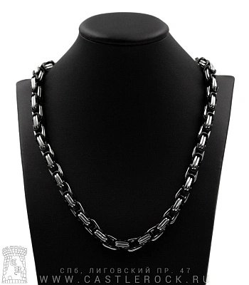 цепь стальная бисмарк (черные вставки, 8 мм)