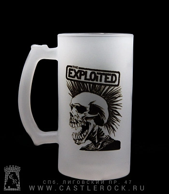 кружка пивная стеклянная exploited (лого)