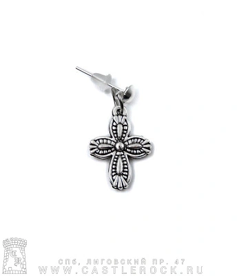 серьга крест лепестковый (малая)