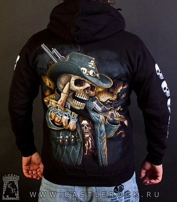 балахон на молнии скелет шерифа