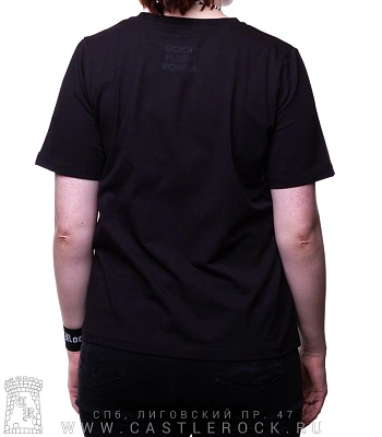 женская футболка змей космический (прямая, светится)