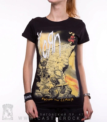 женская футболка korn "follow the leader"