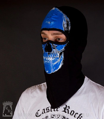 шапка балаклава череп человека (синий)