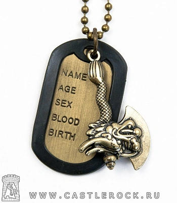 подвес - жетон топор дракона 