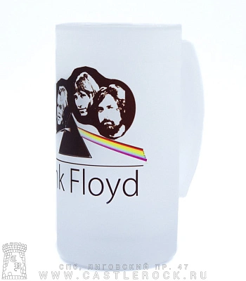 кружка пивная стеклянная pink floyd "the dark side of the moon" (группа)