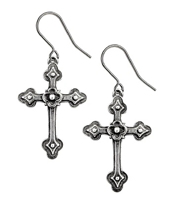 серьги alchemy gothic (алхимия готик) e464 gothic devotion crosses