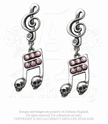 серьги alchemy gothic (алхимия готик) ulfe17 dead note