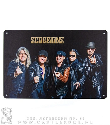 табличка scorpions (группа)