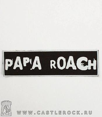 нашивка papa roach (лого белое)
